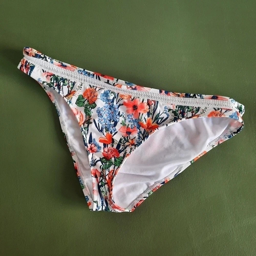 Lucky Brand Floral Bikini Bottom L NWT